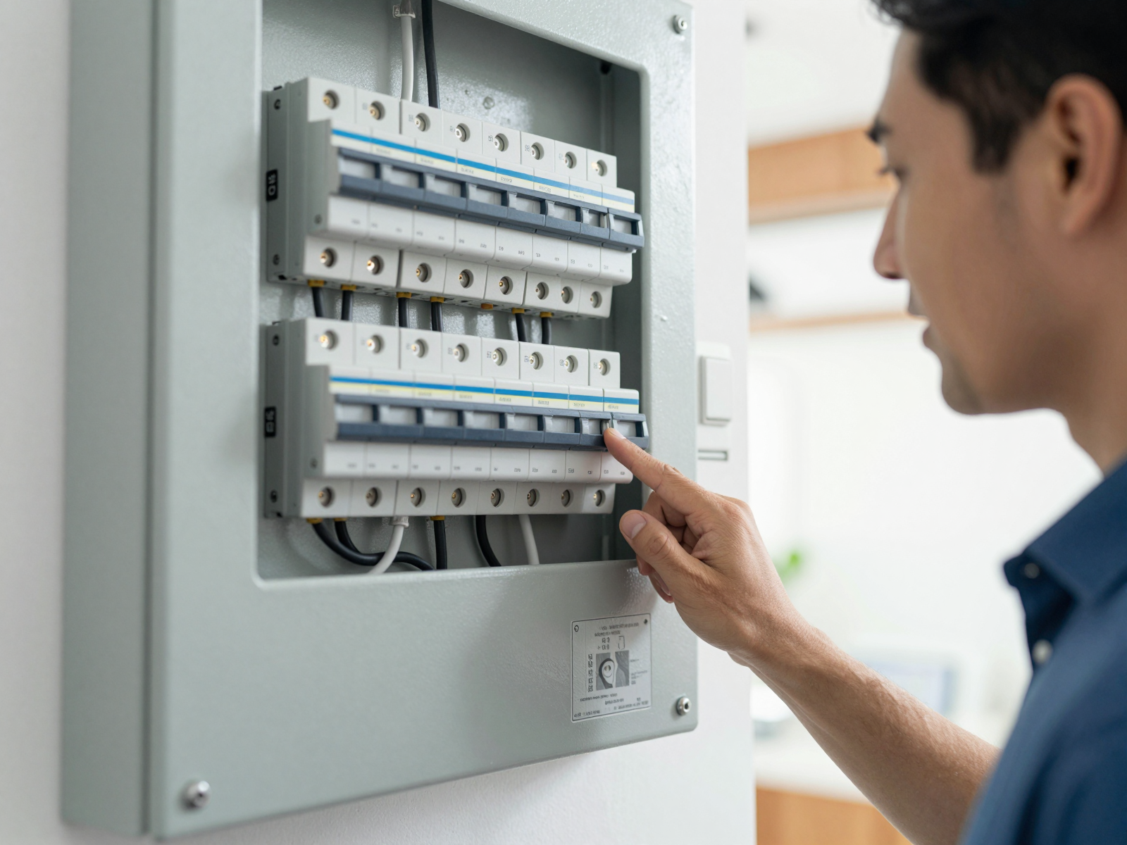 Completed residential electrical panel installation